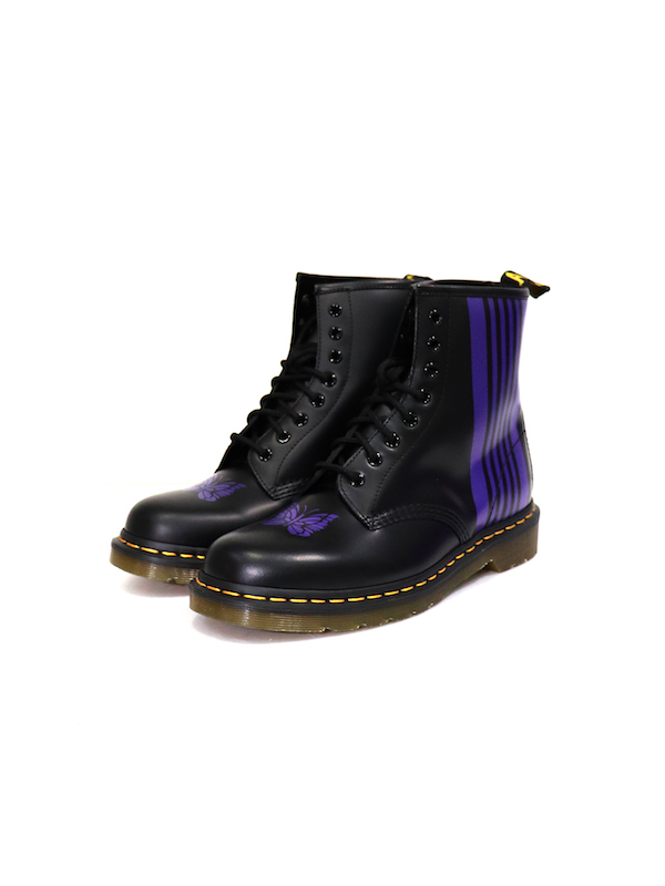 本日発売 Needles × Dr Martens Needles Special 8 Holes Stripe Boot