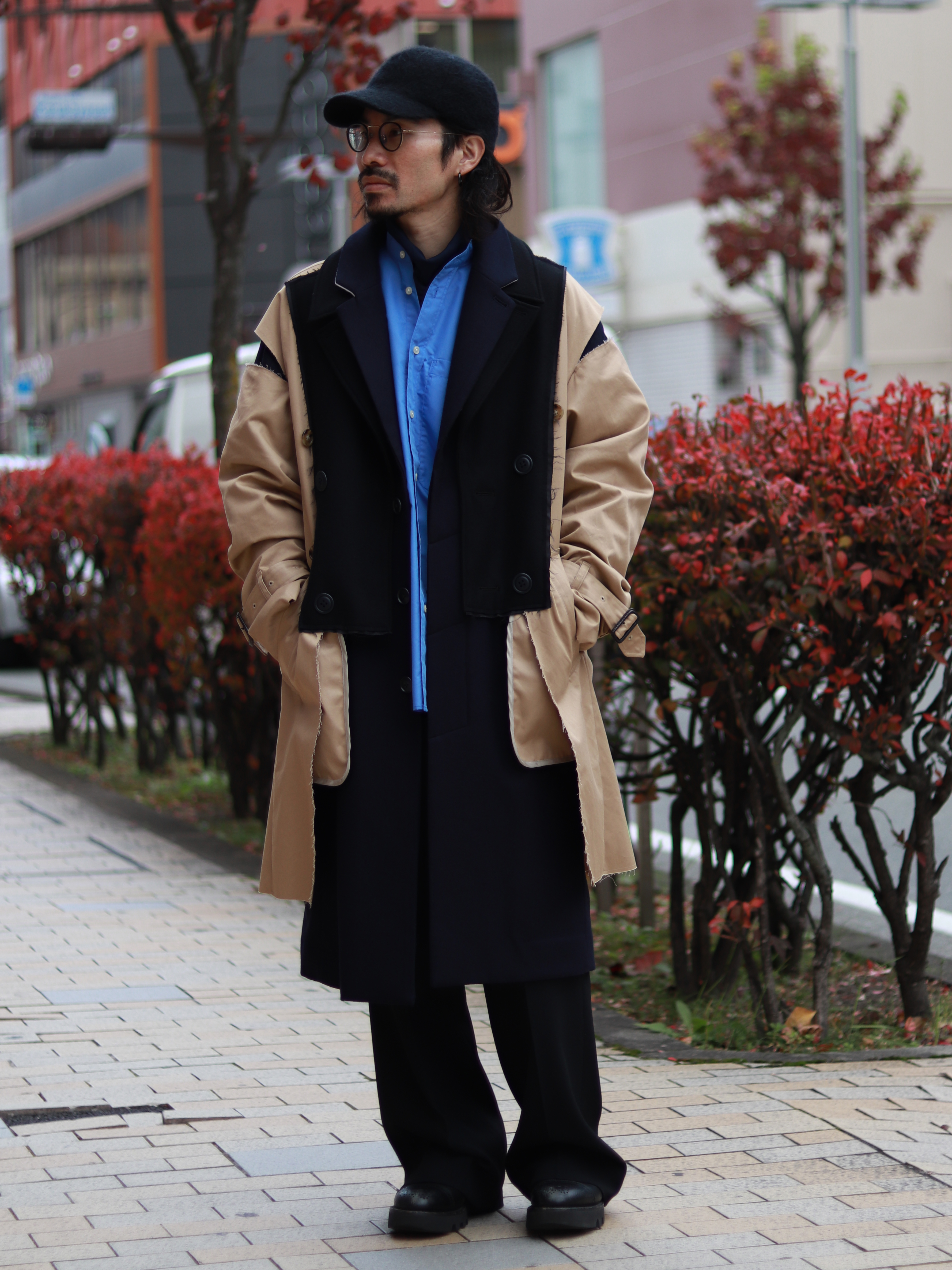 FACETASM（ファセッタズム） TOF-JK-M01 LAYERD DECONSTRUCTED TRENCH COAT