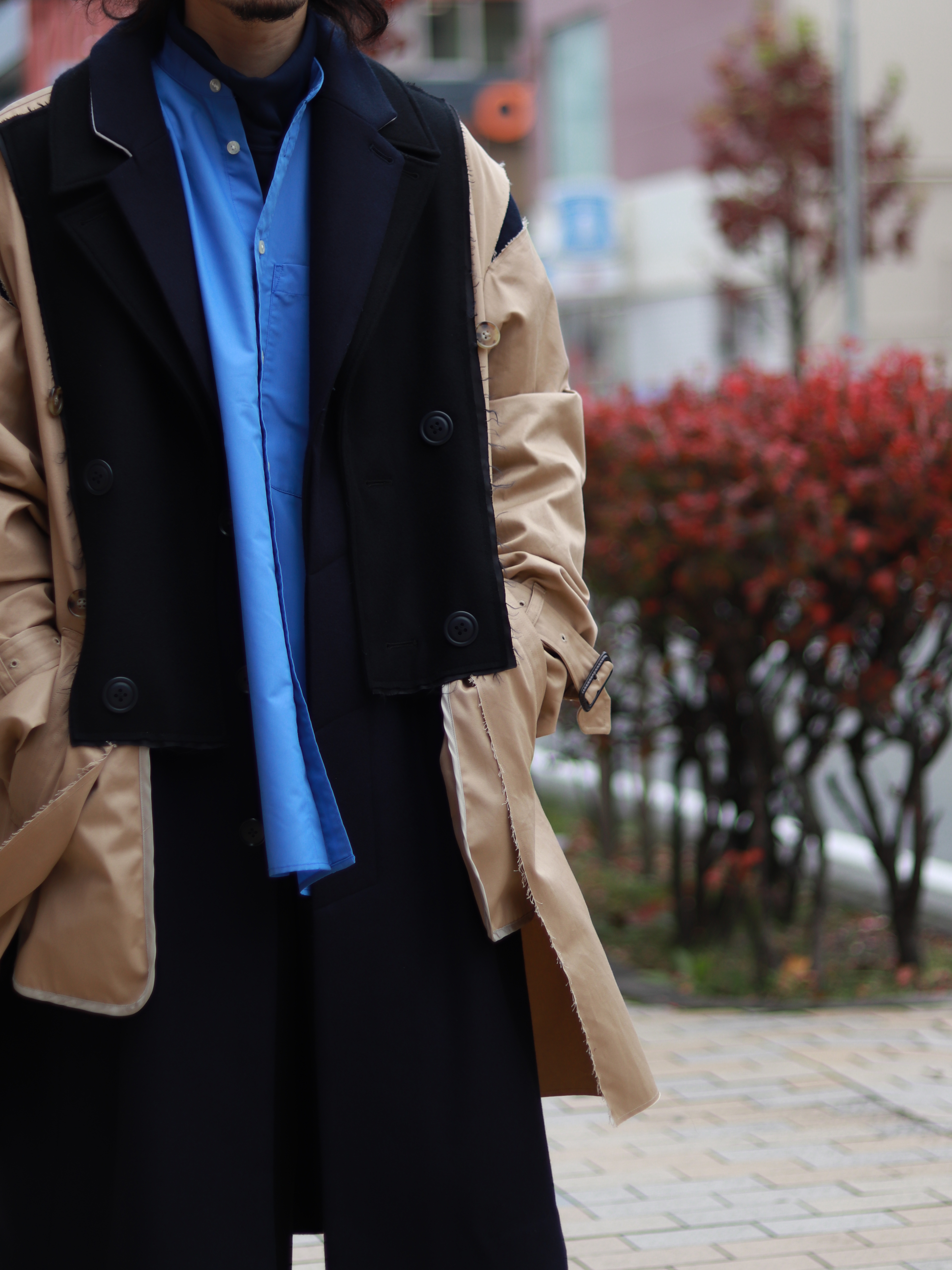 FACETASM（ファセッタズム） TOF-JK-M01 LAYERD DECONSTRUCTED TRENCH COAT