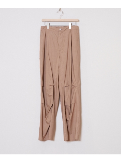 WELLDERiEF_[j WM22SPT11 Knee Tuck Wide Trousers[OUTLET]