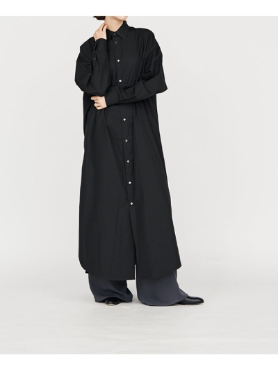 GraphpaperiOty[p[ jGL233-60008B Broad Regular Oversized Shirt Dress