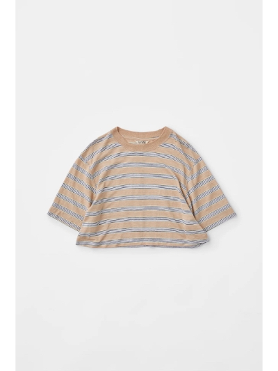 unfiliAtBjWFSP-UW148 hemp striped jersey cropped Tee