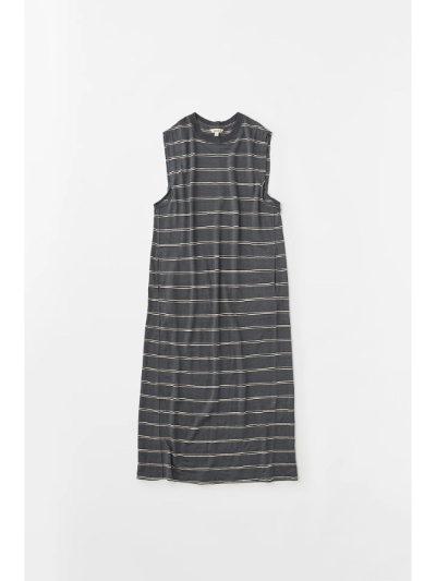 unfiliAtBjWFSP-UW149 hemp striped jersey sleeveles T-dress