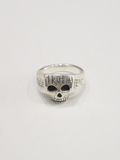 FLASH POINT(tbV|Cg)  C552 JIM SKULL RING JOHNNY DEPP NEVER FEAR TRUTH(PLAIN)