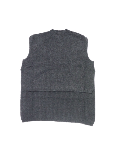 amiu.ciA~[V[) B03XKN-05 brushed waffe knit step hem vest