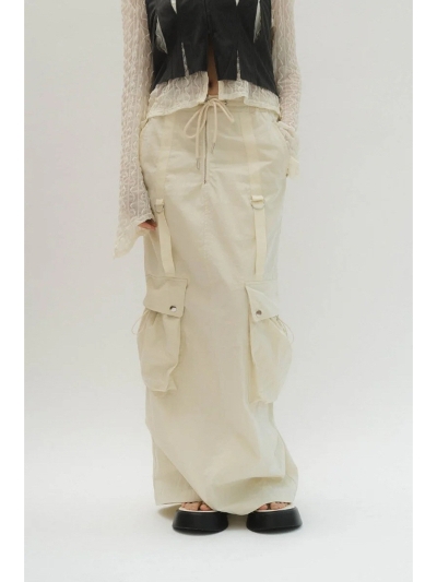 Knuth Marf (Nk[X}[t) KM24SUG04 low rize cargo skirt/2color