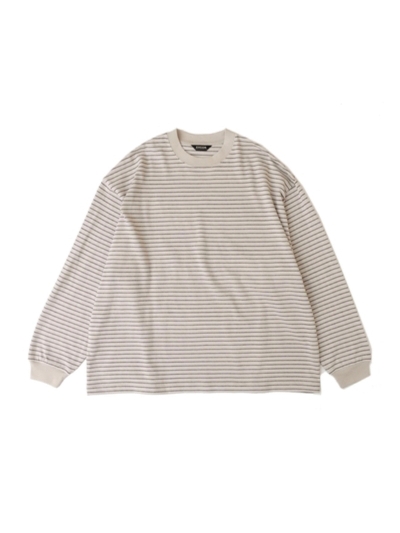 EVCONiGrRj 243-91104 BORDER WIDE L/S TEE[FINAL SALE]