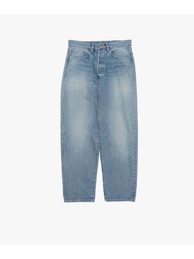GraphpaperiOty[p[ jGU243-40183LB Selvage Denim Five Pocket Tapered Pants-LIGHT FADE-