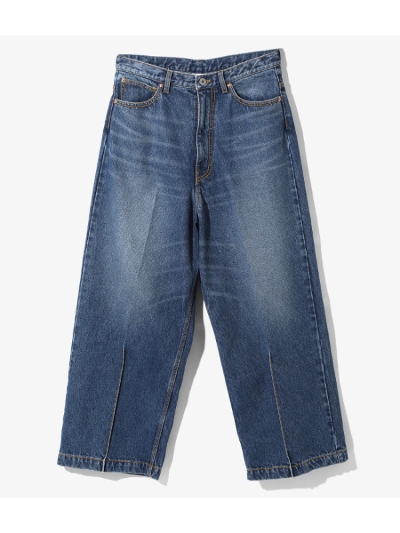 RHODOLIRIONihI) PS1019 90fLOOSE STRAIGHT PANTS - DENIM