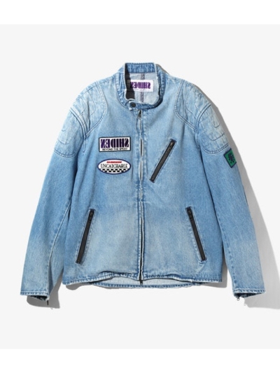 diVfj PU713 Motor Cycle Jacket -13.5oz Denim, Vintage[FINAL SALE]