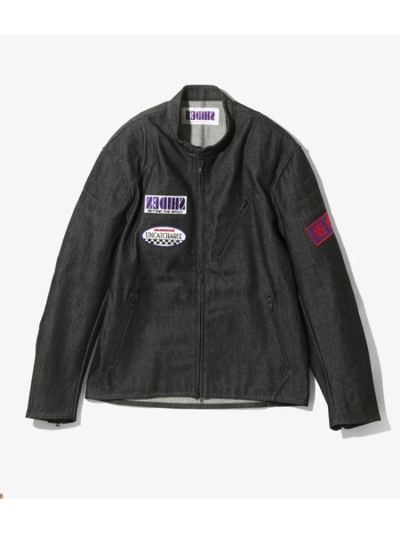 d (Vf) PU710 Motor Cycle Jacket -13.5oz Denim