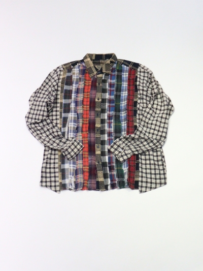 NEEDLESij[hYjPU351 Rebuids by Needles Flannel Shirt Ribbon Wide Shirt