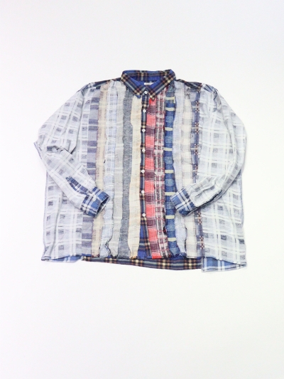NEEDLESij[hYjPU361 Rebuids by Needles I/O Flannel Shirt Ribbon Wide Shirt