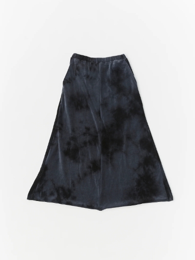 unfiliAtBjWFFL-UW119 tie-dyed cotton velour flared skirt