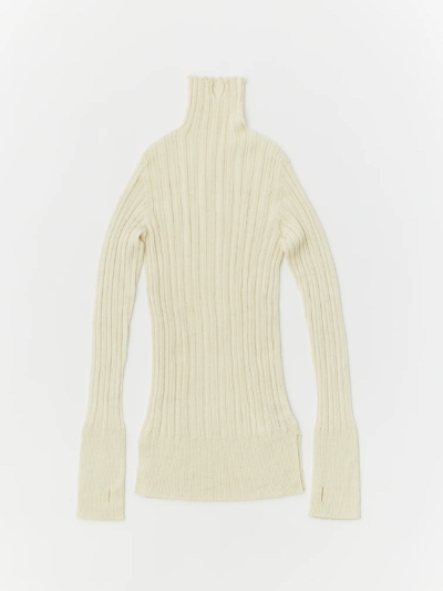 unfiliAtBjWFFL-UW106 royal baby alpaca random ribbed-knit high-neck sweater