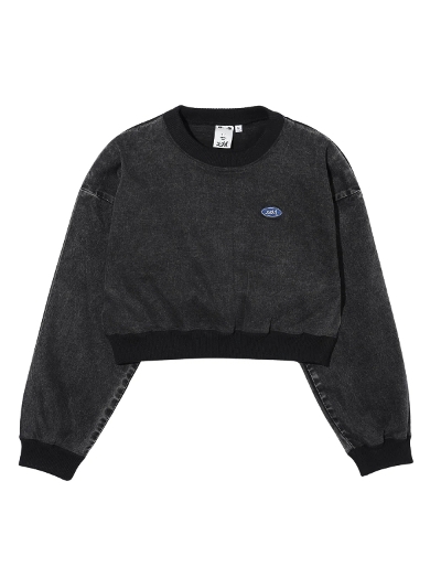 X-girl  (GbNXK[) 105243014003 WOVEN CROPPED CREWNECK TOP