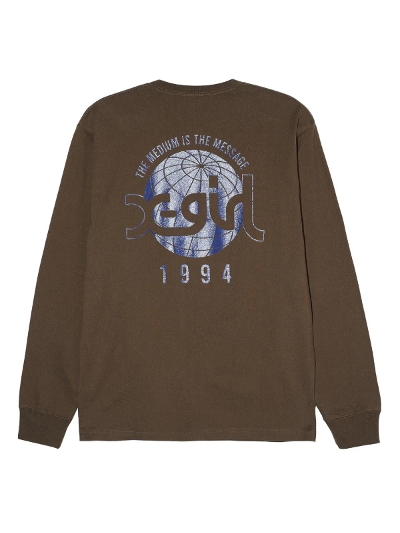 X-girl  (GbNXK[) 4582700232364 GLOBE MILLS LOGO L/S TEE