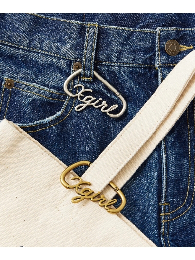 X-girl  (GbNXK[) 4582700236942 SCRIPT LOGO CARABINER