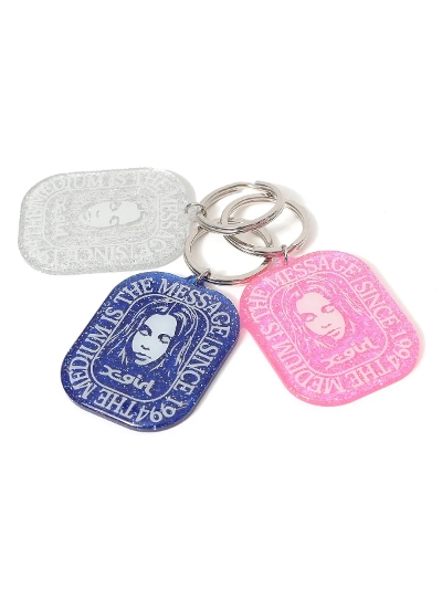X-girl  (GbNXK[) 4582700237000 FACE ROUNDED SQUARE ACRYLIC KEY HOLDER