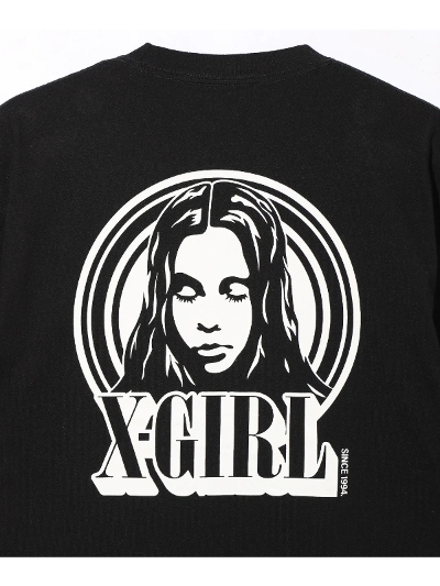 X-girliGbNXK[) 105242011010  CIRCLE BACKGROUND FACE LOGO S/S TEE