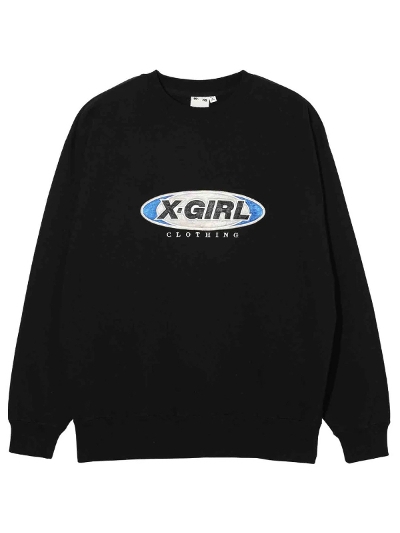 X-girliGbNXK[) 4582700042239  BICOLOR OVAL PATCH SWEAT TOP X-girl