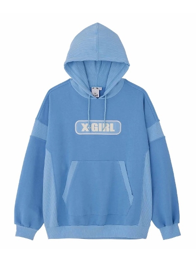 X-girliGbNXK[) 4582672415468 CONTRAST FABRIC SWEAT HOODIE X-girl[FINAL SALE]