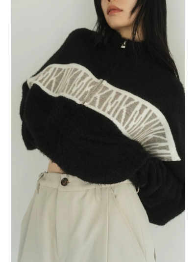 Knuth Marf (Nk[X}[t) KM24WG04 full zip motif cardigan(unisex)