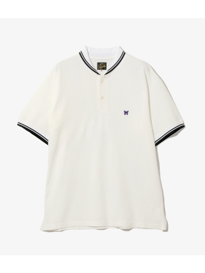 NEEDLESij[hY) QV354 Shawl Collar S/S Polo - Cotton Pique