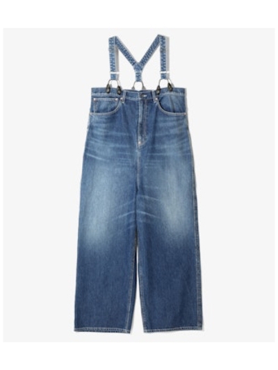 RHODOLIRIONihI) QT1041 5Pockets Suspender Pants - Denim