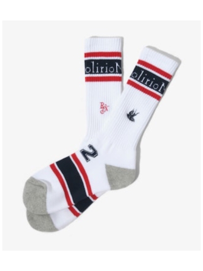 RHODOLIRIONihI) QT1099 Line&Numbering Socks