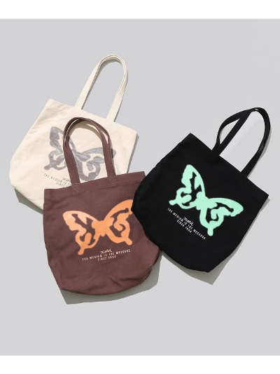 X-girliGbNXK[) 4582700300476 SPRAY BUTTERFLY PRINT TOTE BAG