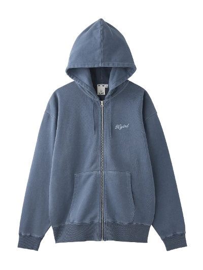 X-girliGbNXK[) 4582700299282 FACE PIGMENT DYED ZIP UP SWEAT HOODIE