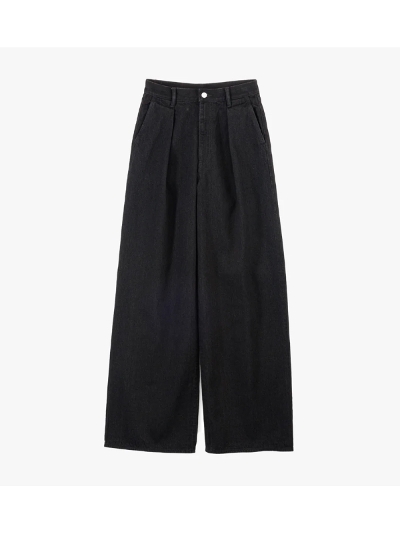 GraphpaperiOty[p[ jGL251-40189RB  Selvage Denim Two Tuck Wide Pants