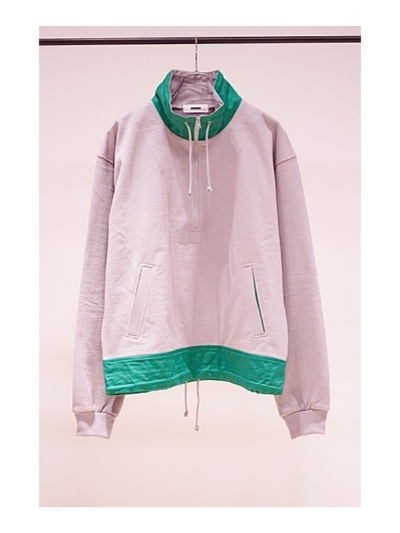 REVERBERATEio[oCgjREV-25SS-RB27 STAND CPLLER HALF ZIPP SWEAT