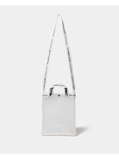 beautiful people (r[eBts[v) 1000611929 Plaid Vinyl logo tape Sacoche bag
