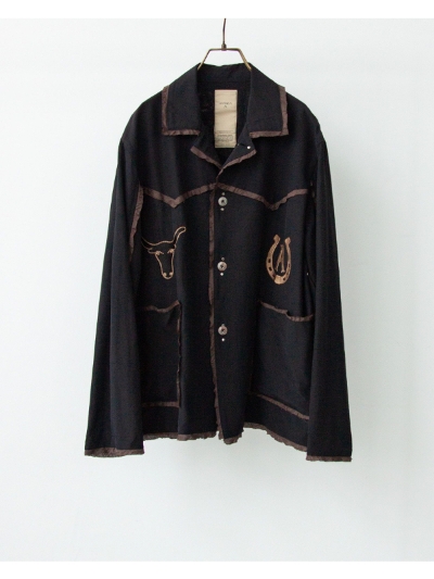 ANTHEM AiAZG[) AA-A00142J WOOL RAYON TROPICAL EMBROIDERY JACKET
