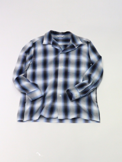 PHEENYitB[j[jPS25-SH03 Rayon ombre check L/S shirt