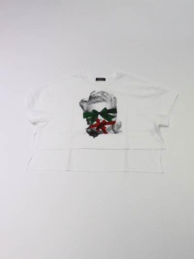 UNDERCOVERiA_[Jo[jUC1E1892-1 FRINTSHORTWIDETEE RIBBON FACE