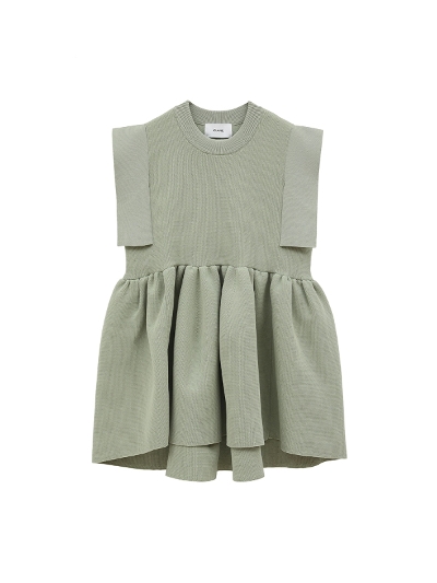 CLANE (Nl) 18106-2132 SQUARE SLEEVE GATHER KNIT TOPS