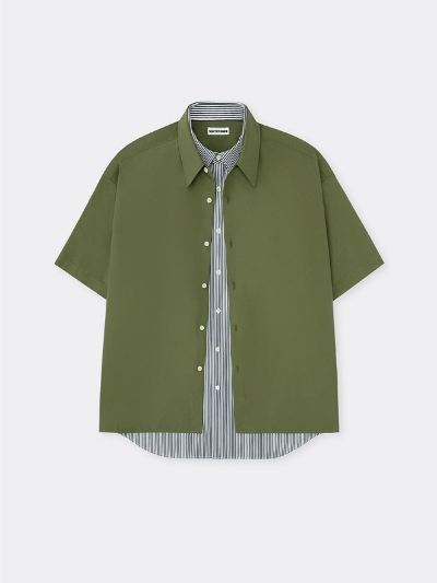 SOFTHYPHENi\tgnCtjMGMFB251219 DOUBLE FRONT OVERSIZED S/S SHIRT