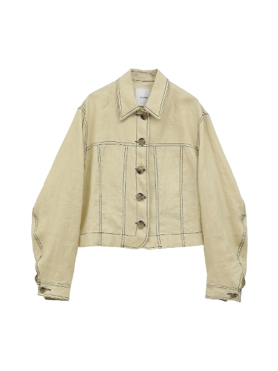 CLANE (Nl)  18103-0462 LINEN SHIRT JACKET