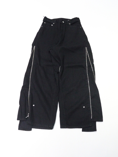 OLD PARKiI[h p[NjOPJ-04 ZIP BAGGY JEANS