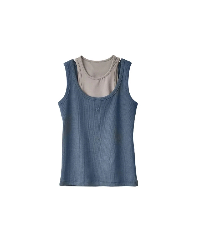 Knuth Marf (Nk[X}[t) KM25SUN01 2piece layered logo tank top/3color