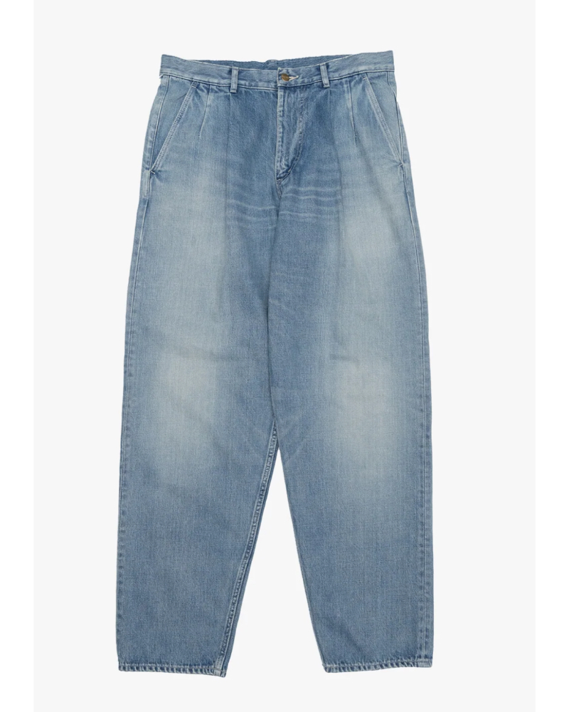 GraphpaperiOty[p[ jGU253-40060LB  Selvage Denim Two Tuck Tapered Pants