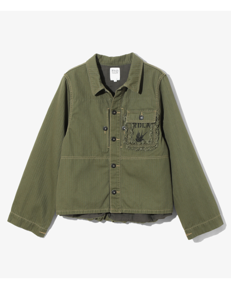 RHODOLIRIONihI) RV1022 UTILITY JACKET - HERRINGBONE