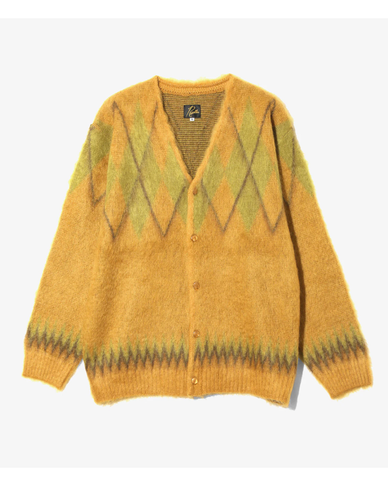 NEEDLESij[hYjRW355 MOHAIR CARDIGAN - ARGYLE