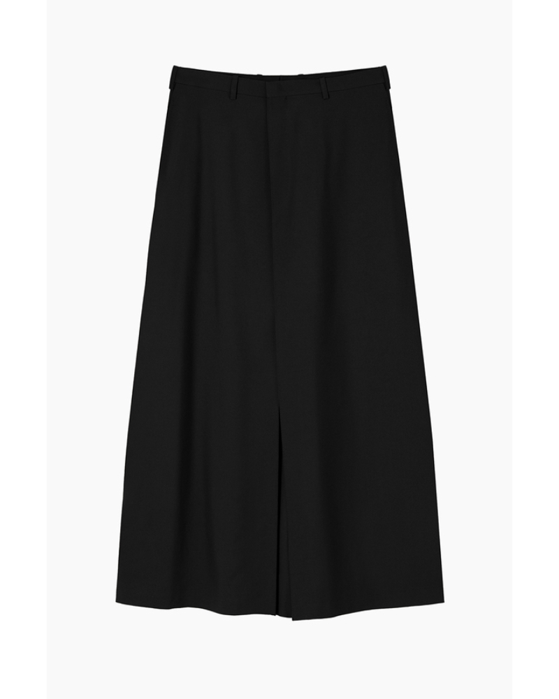 LAD MUSICIANibh~[WV)2225-555 WOOL GABARDINE WRAP PANTS