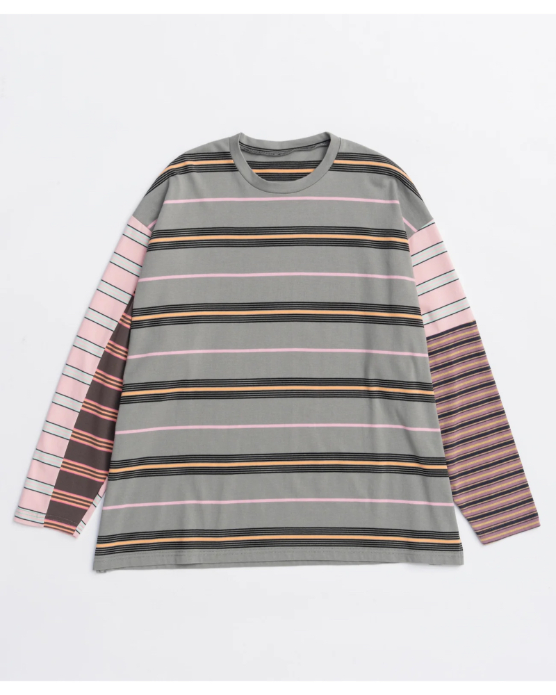MAISON SPECIAL( ] XyV) 21252415807 Multi Stripe Long Sleeve T-shirt