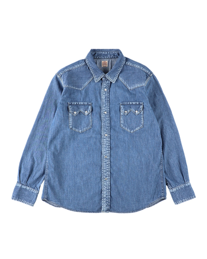 STANDARD CALIFORNIAiX^_[hJtHjA)  SHOLB300 SD Denim Western Shirt Vintage Wash