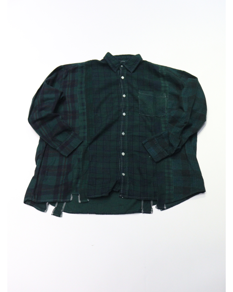 NEEDLESij[hYjRW395B Rebuids by Needles Flannel Shirt 7 Cuts Wide Shirt /O.D